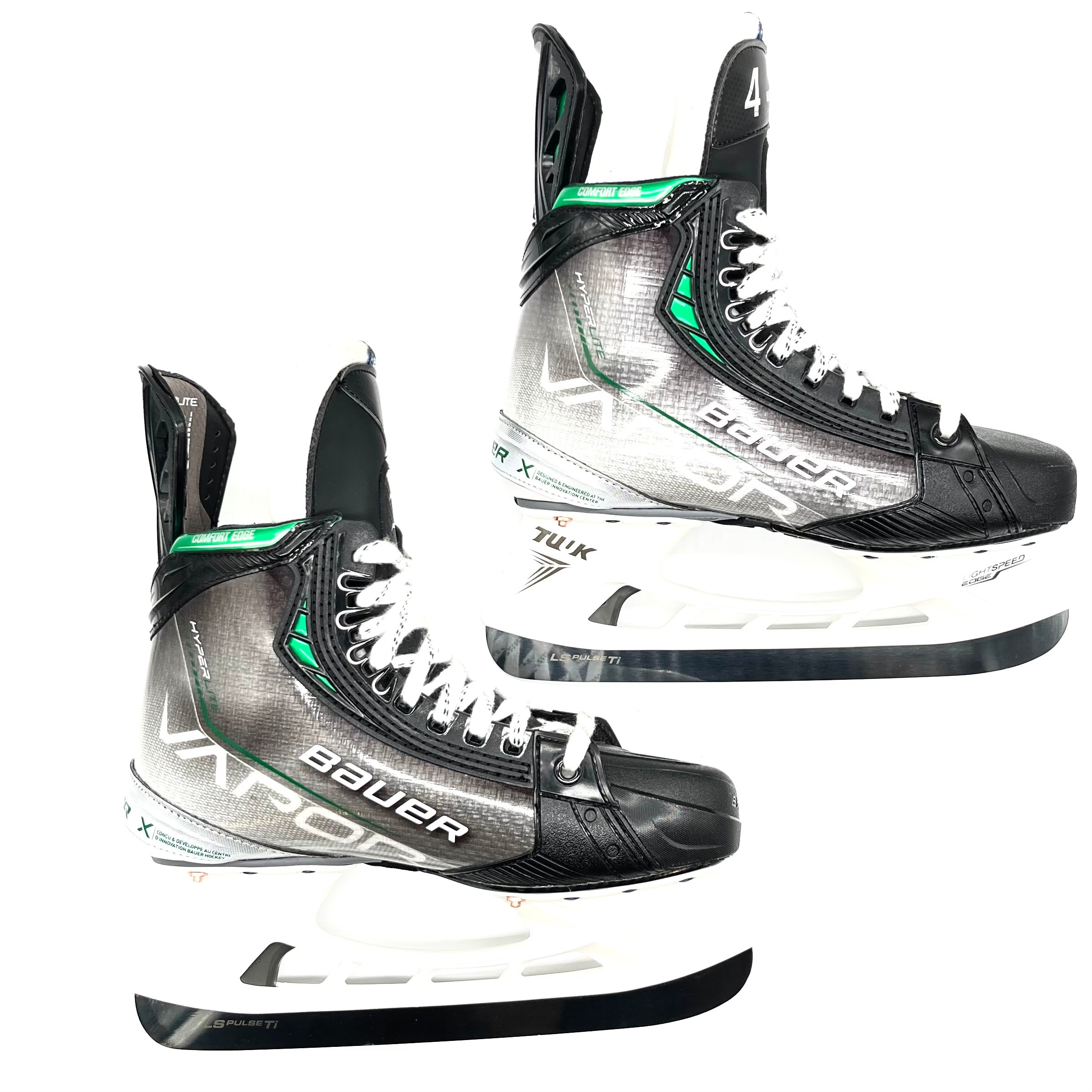 Patins de hockey Bauer Vapor Hyperlite Pro Stock - Taille 7D (vert)